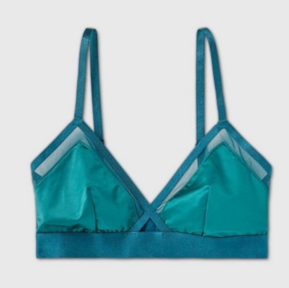 Jewel Teal Satin Bralette (Auden)